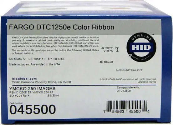 Producten Status Voorraad FARGO HID DTC1000 SMARTLOAD COLOR RIBBON 045000 250 PRINTS YMCKO