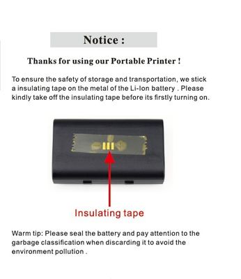 Oplaadbare Lithiumbatterij ZJ-5810 58mm Thermische ontvangstprinter voor POS Portable