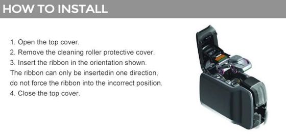 Compatibel zwart lint voor Zebra ZC100 ZC150 ZC300 ZC350 Kaartprinter 800300-301
