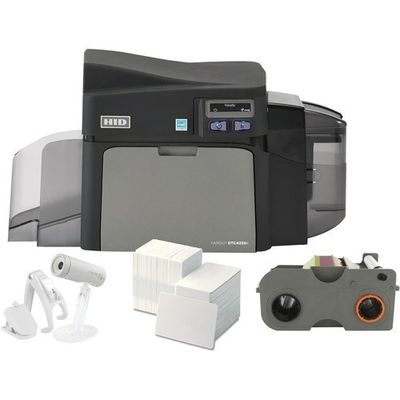 Zwarte druksnelheid 6 seconden per kaart HID Fargo DTC4250e dubbelzijdige ID-kaartprinter