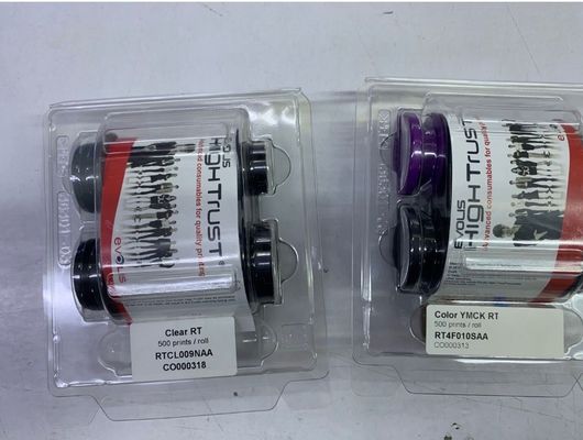 Evolis Avansia RT4F010SAA YMCK Kleurband RCL009NAA Duidelijk Retransfer Film Printer Band