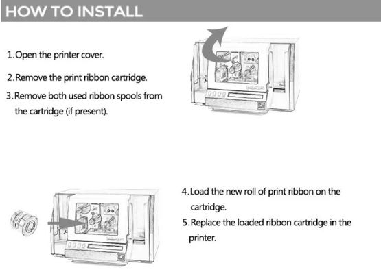 Compatibel lint in zwart voor NBS ImageMaster IMX2 IMX2 S-18 D-40 ID-kaartprinters