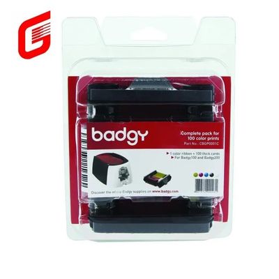 Badgy100/200 Kaartprinter Evolis CBGR0100C YMCKO Ribbon voor professionele en drukwerk