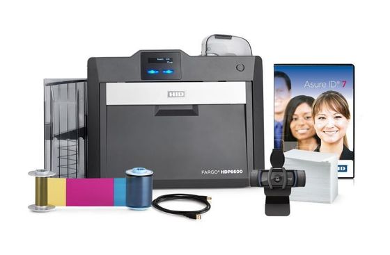 Krijg de beste resultaten met HID Fargo HDP6600 dubbelzijdige ID-kaart printer en 084911 lint
