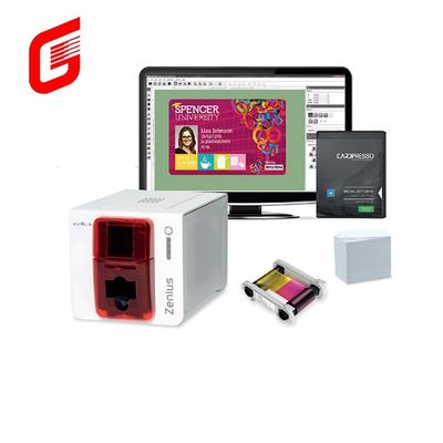 High Speed Kleur YMCKO Evolis Zenius Eenzijdige PVC-ID-kaartprinter voor CR80-kaarten