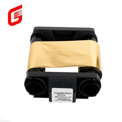 Compatibel lint CBGR0500GL voor Badgy 100 200 ID-kaart printer Metalen goud 500 afbeeldingen
