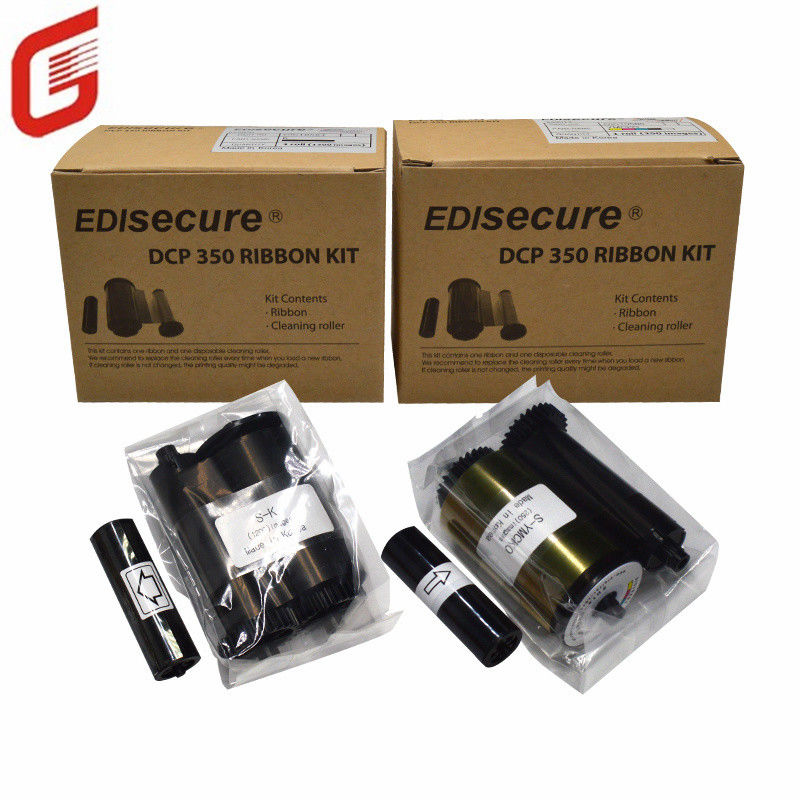 Oorspronkelijke DIC10580 YMCKO Kleur Ribbon Kit 250 afbeeldingen per rol voor DCP 350 ID Card Printer