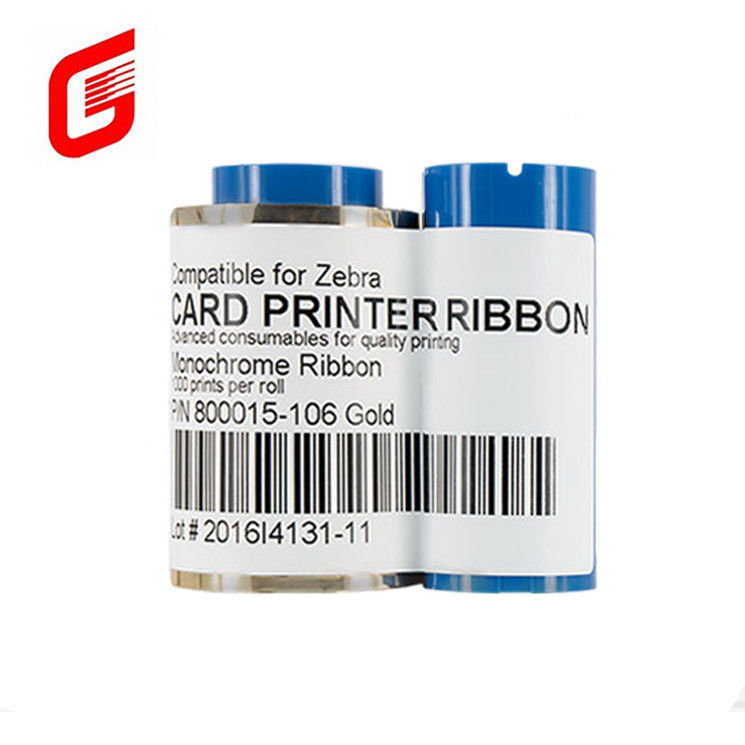 COMPATIBELE Ribbon Type Zebra 800015-106 Goud voor P330i 430i Kaartprinter 1000 Images
