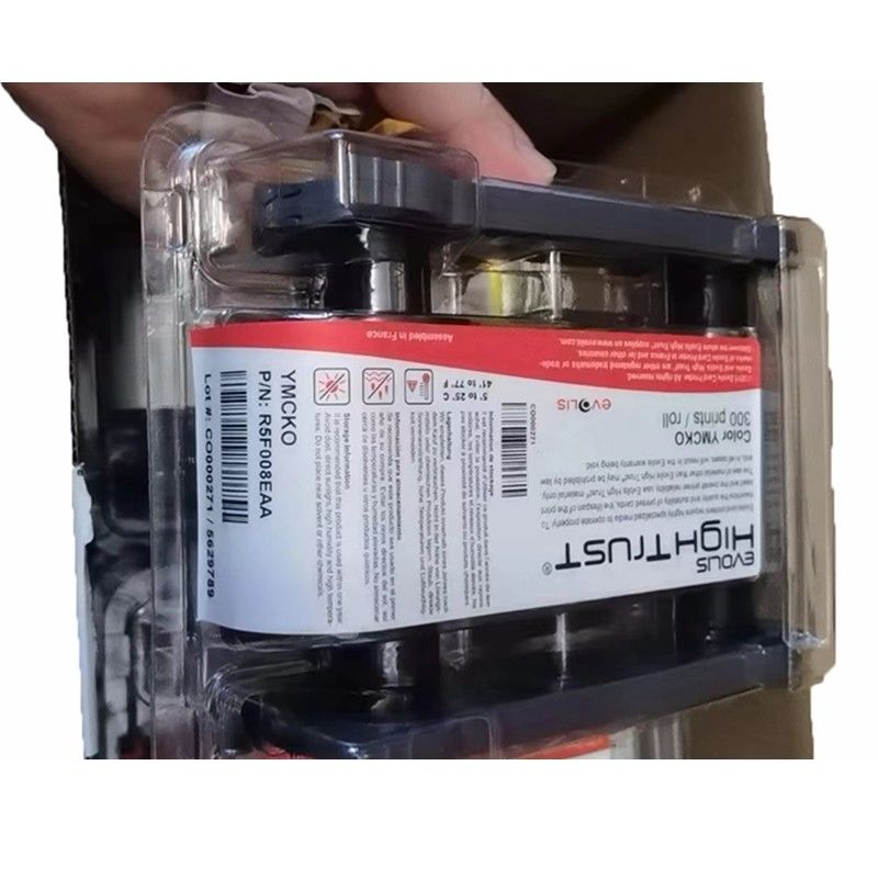 300 afdrukken/rol Originele Evolis r5f008eaa YMCKO Kleurband voor Primacy/Zenius/Elypso